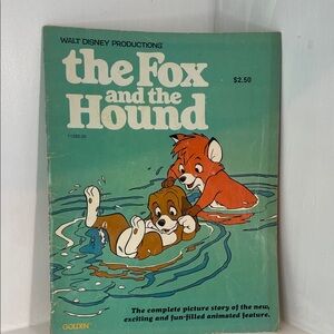 Walt Disney "The Fox and the Hound" Vintage Storybook - comic book